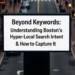 Boston hyper-local search intent billboard. Understanding keywords for local SEO.
